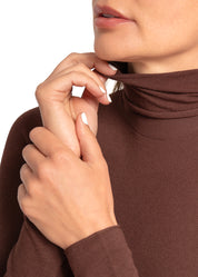 MAGLIA LEGER CON CACHEMIRE COLLO ALTO