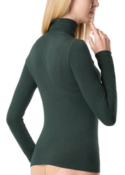 MAGLIA LEGER CON CASHMERE COLLO ALTO