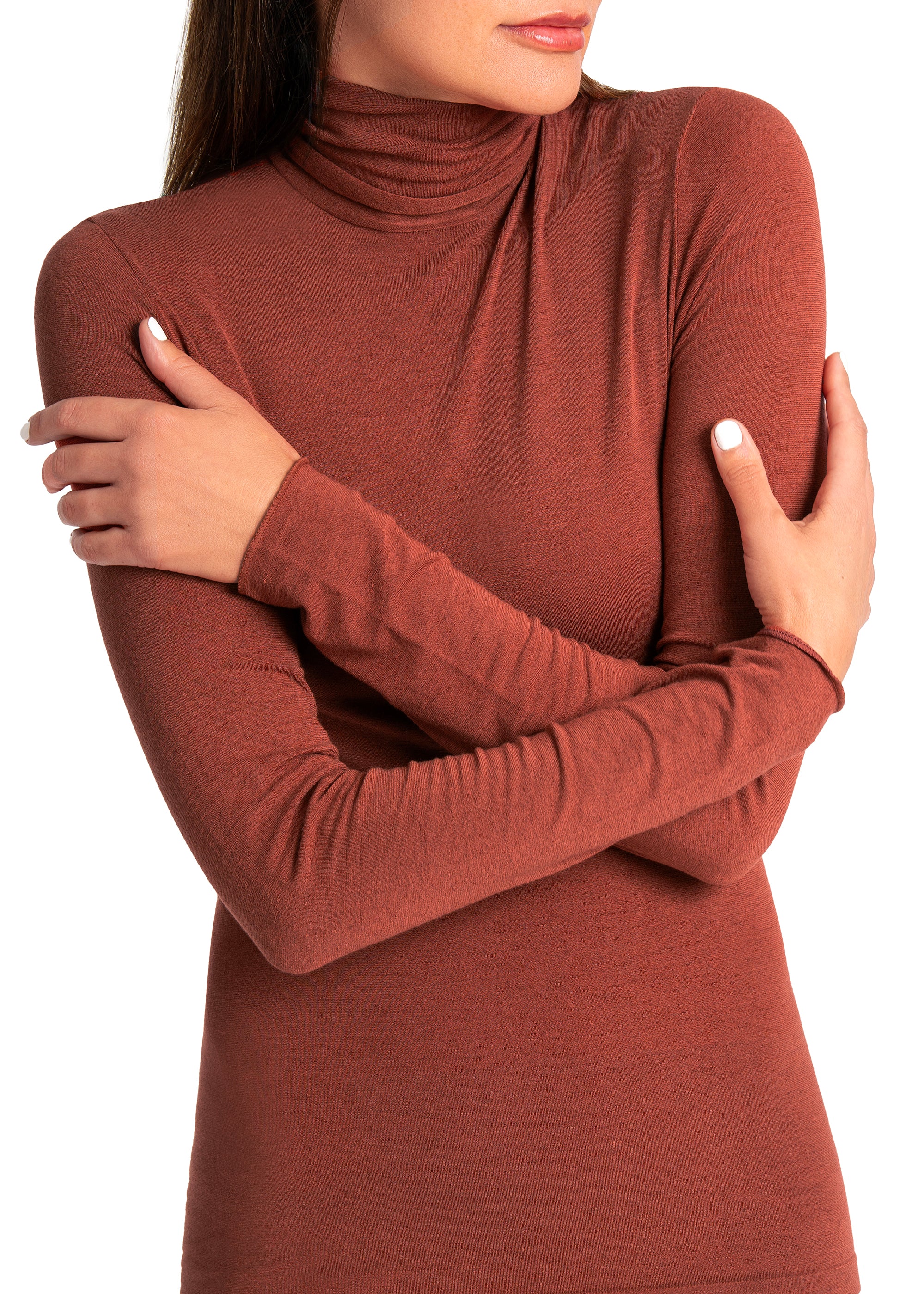 MAGLIA LEGER CON CACHEMIRE COLLO ALTO