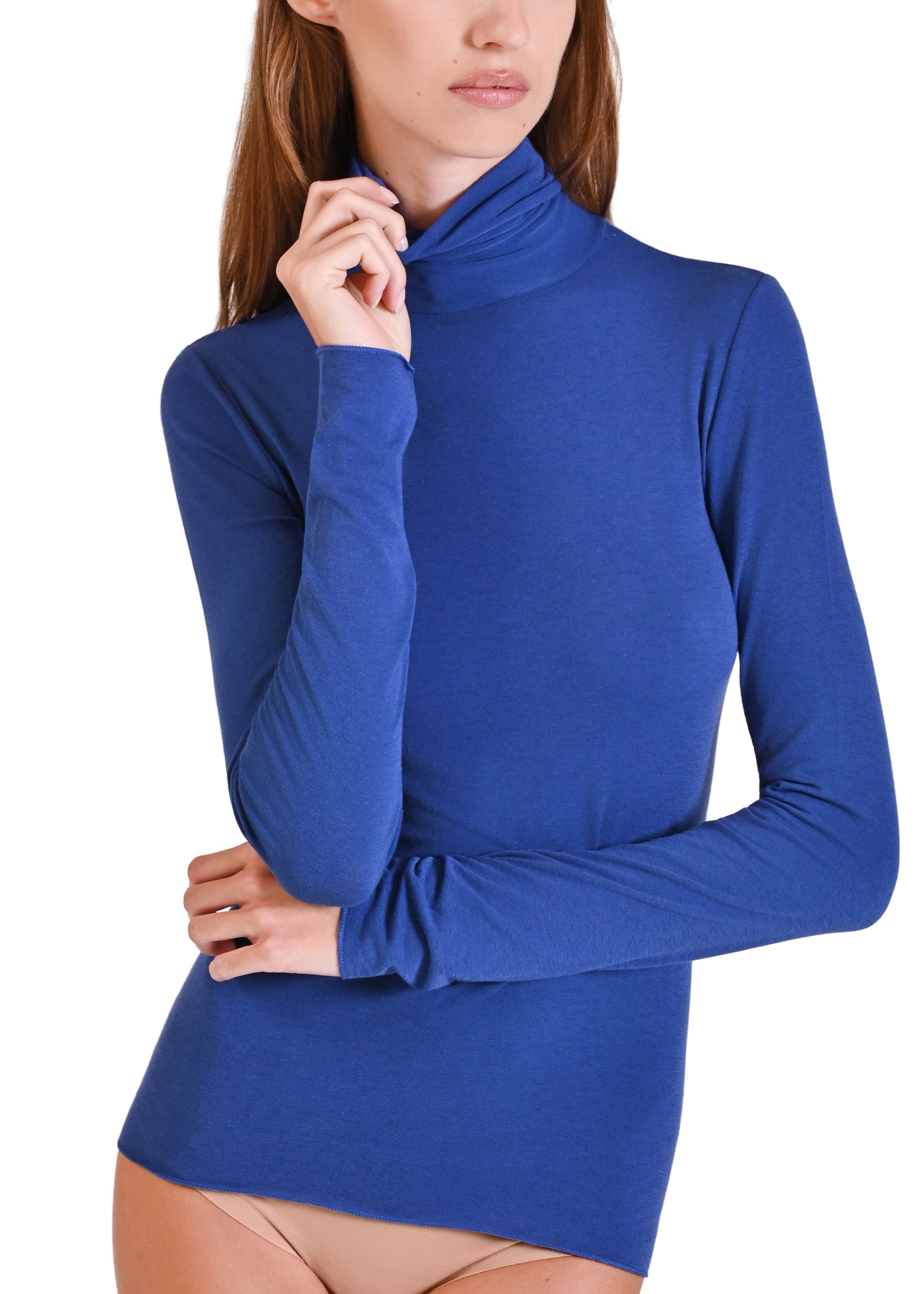 MAGLIA LEGER CON CACHEMIRE COLLO ALTO