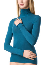 MAGLIA LEGER CON CASHMERE COLLO ALTO