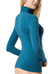 MAGLIA LEGER CON CASHMERE COLLO ALTO