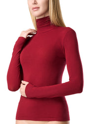 MAGLIA LEGER CON CASHMERE COLLO ALTO