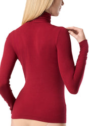 MAGLIA LEGER CON CASHMERE COLLO ALTO
