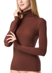 MAGLIA LEGER CON CASHMERE COLLO ALTO