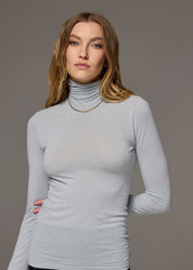 MAGLIA LEGER CON CASHMERE COLLO ALTO