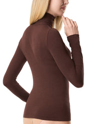 MAGLIA LEGER CON CASHMERE COLLO ALTO