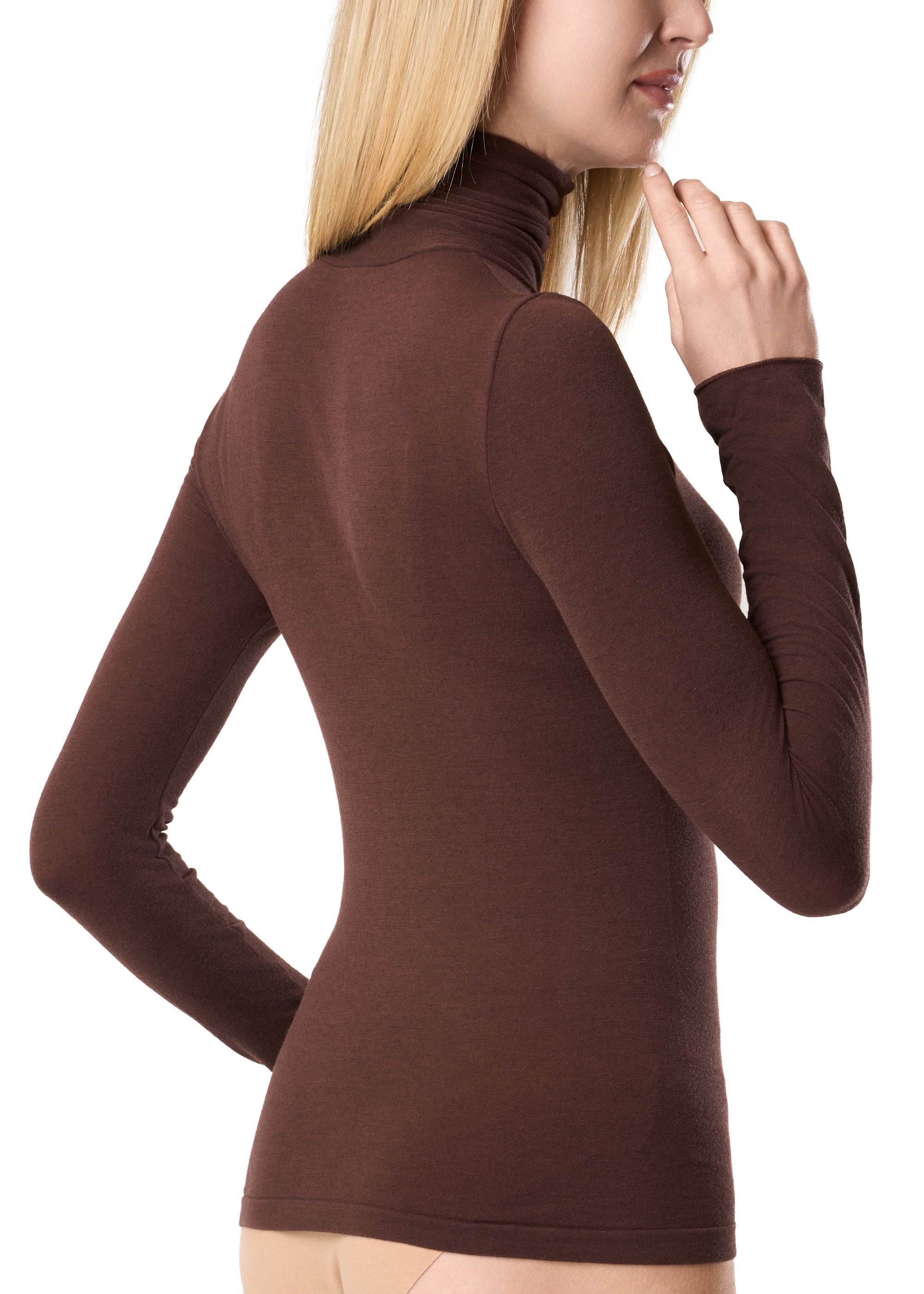 MAGLIA LEGER CON CASHMERE COLLO ALTO