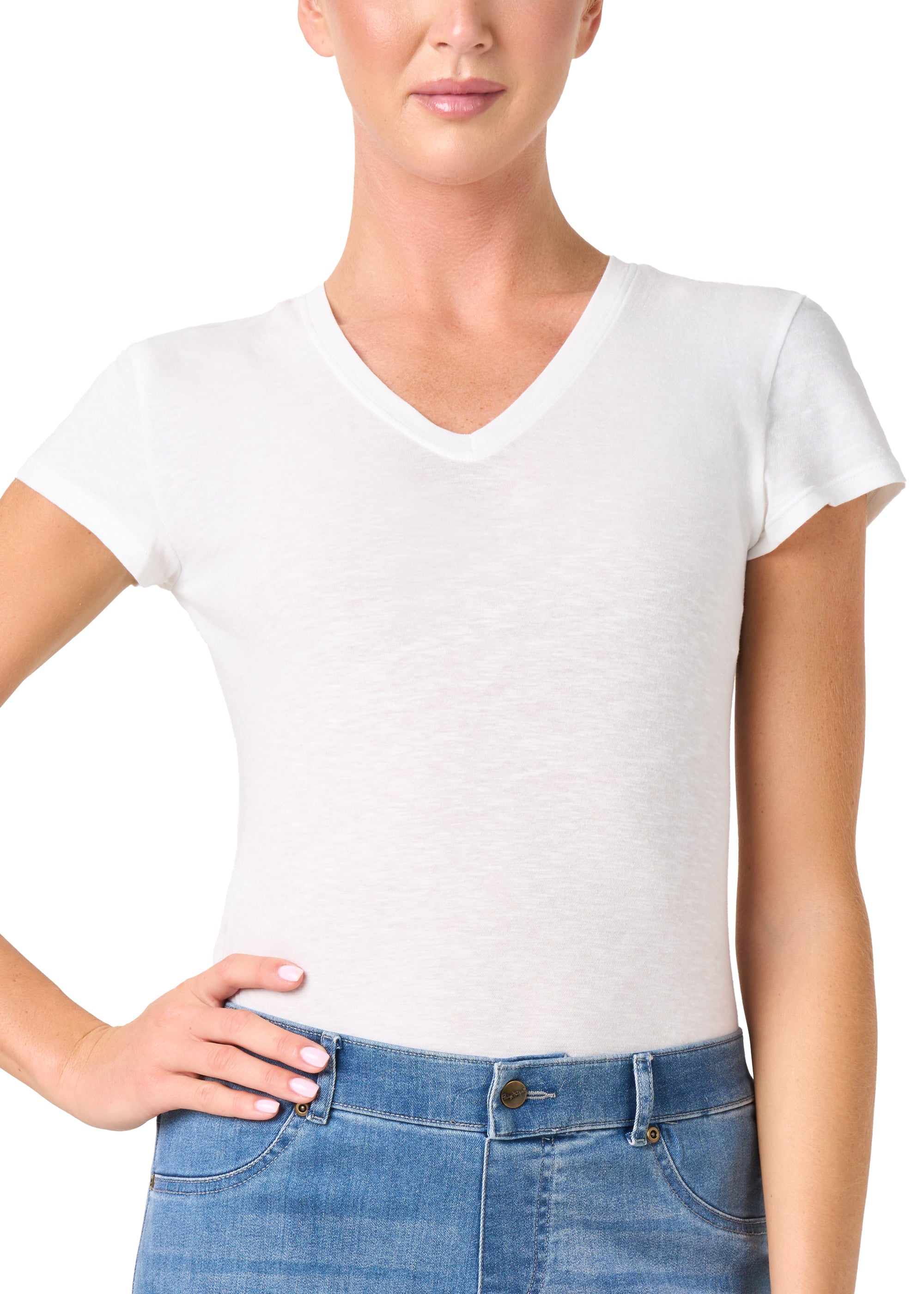T-SHIRT LEGER CON LINO SCOLLO V