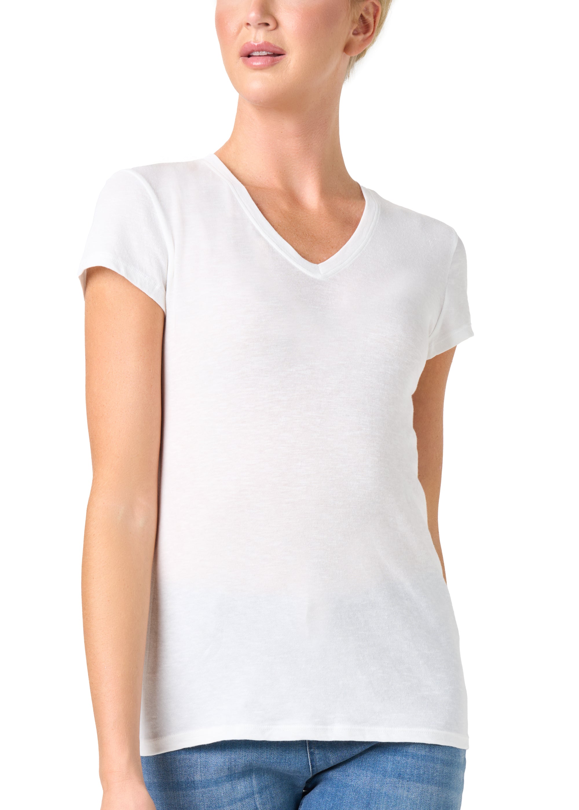 T-SHIRT LEGER CON LINO SCOLLO V