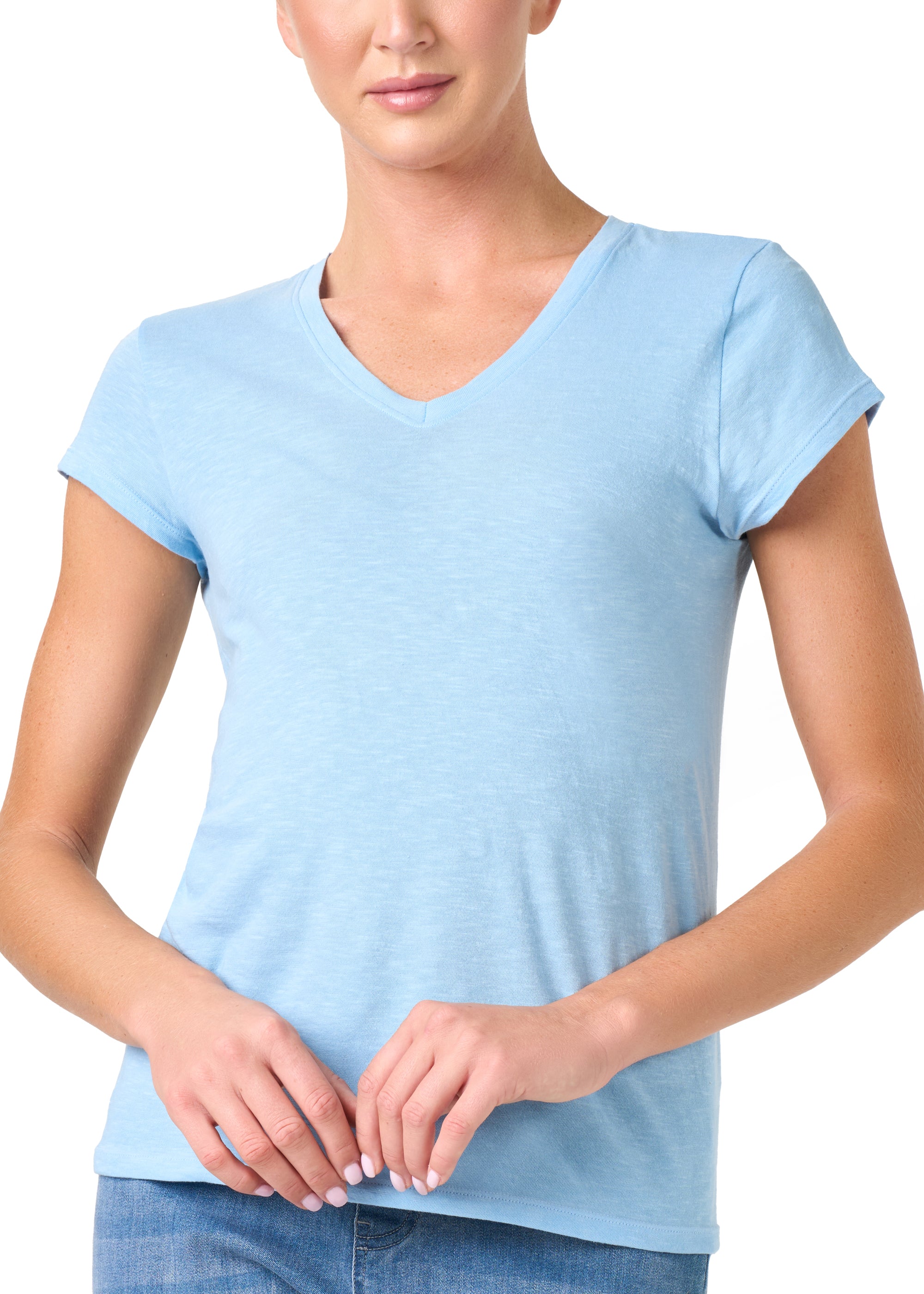 T-SHIRT LEGER CON LINO SCOLLO V