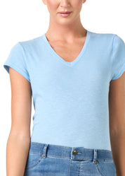 T-SHIRT LEGER CON LINO SCOLLO V