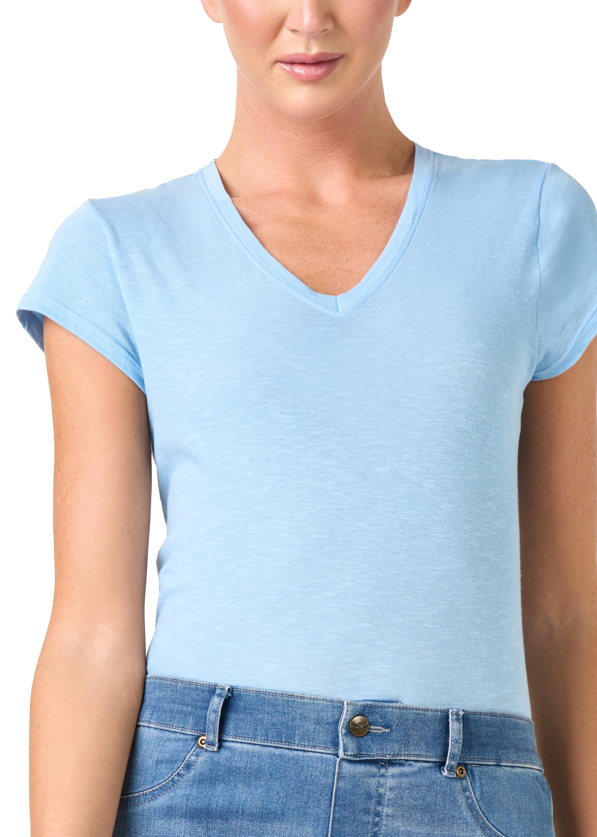 T-SHIRT LEGER CON LINO SCOLLO V