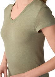 T-SHIRT LEGER CON LINO SCOLLO V