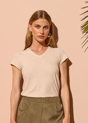 T-SHIRT LEGER CON LINO SCOLLO V