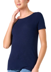 T-SHIRT LEGER CON LINO SCOLLO BARCHETTA
