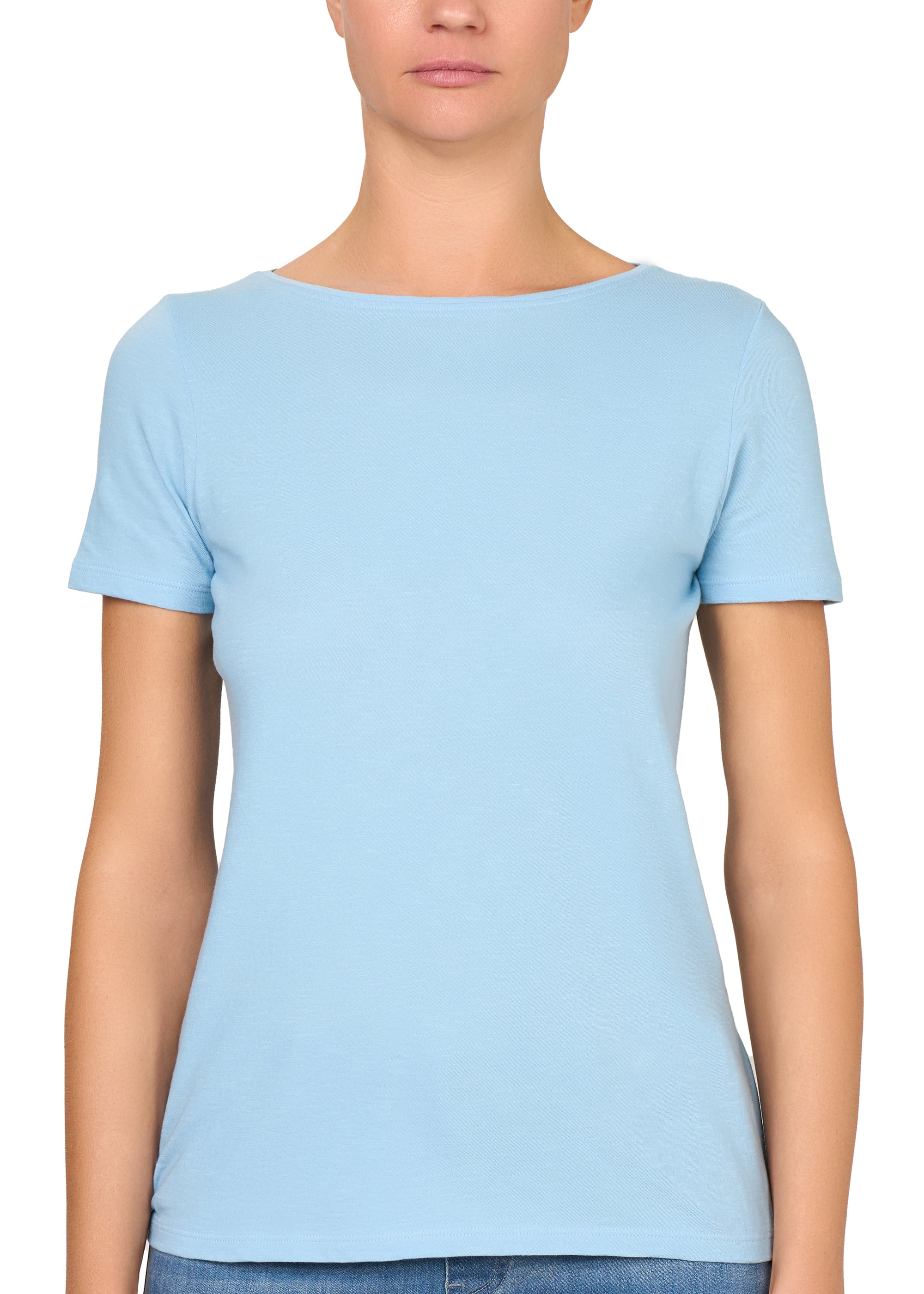 T-SHIRT LEGER CON LINO SCOLLO BARCHETTA
