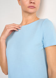 T-SHIRT LEGER CON LINO SCOLLO BARCHETTA