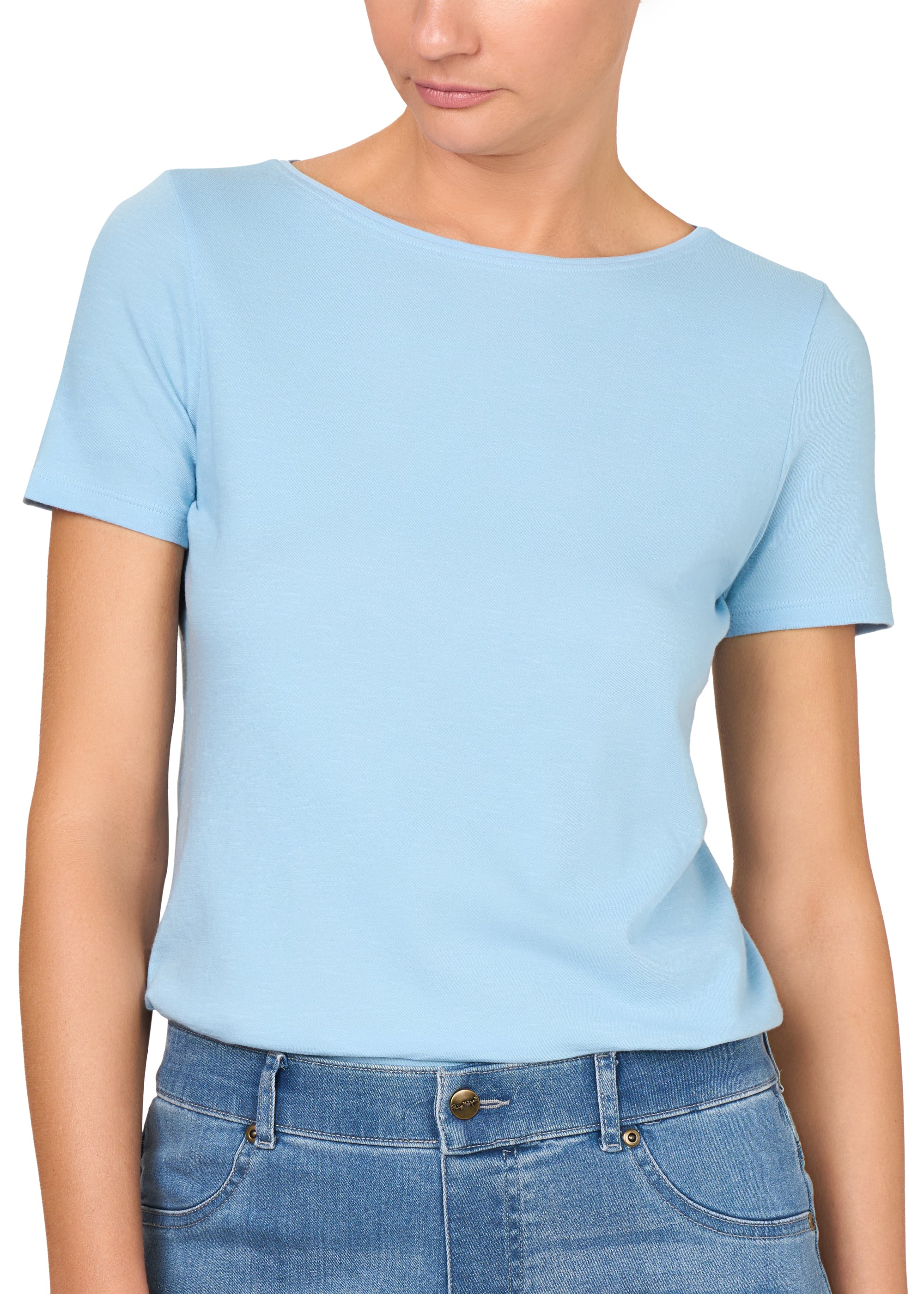T-SHIRT LEGER CON LINO SCOLLO BARCHETTA