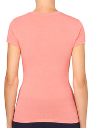 T-SHIRT LEGER CON SETA SCOLLO V