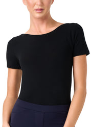 T-SHIRT LEGER CON SETA SCOLLO BARCHETTA