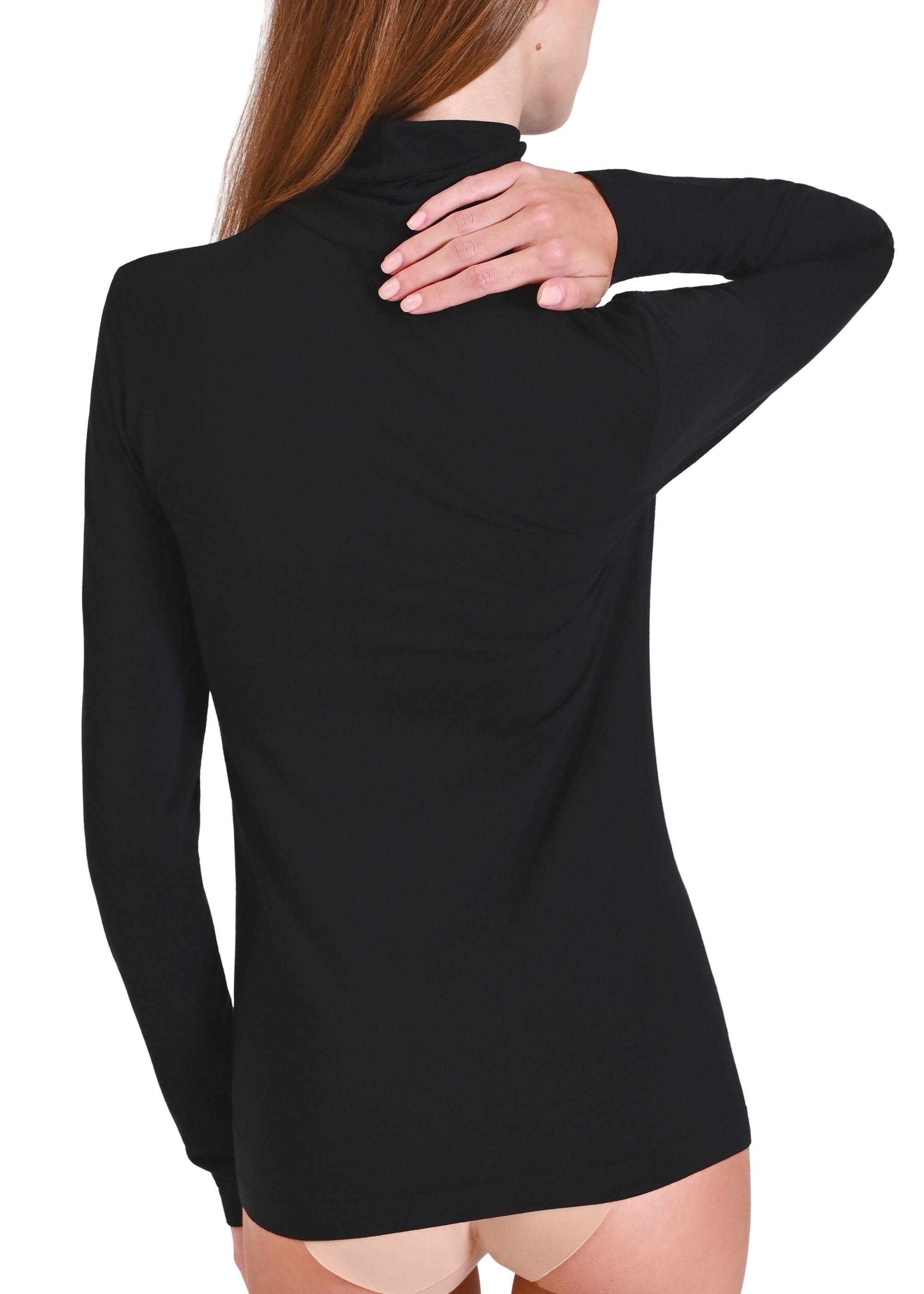 MAGLIA MODAL E SETA COLLO ALTO