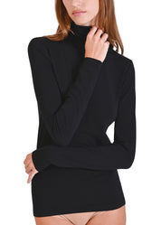 MAGLIA MODAL E SETA COLLO ALTO