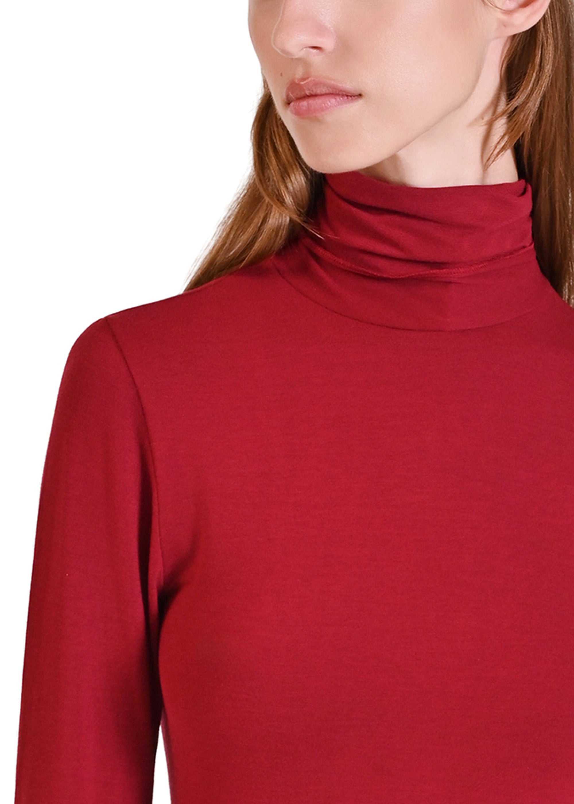 MAGLIA MODAL E SETA COLLO ALTO