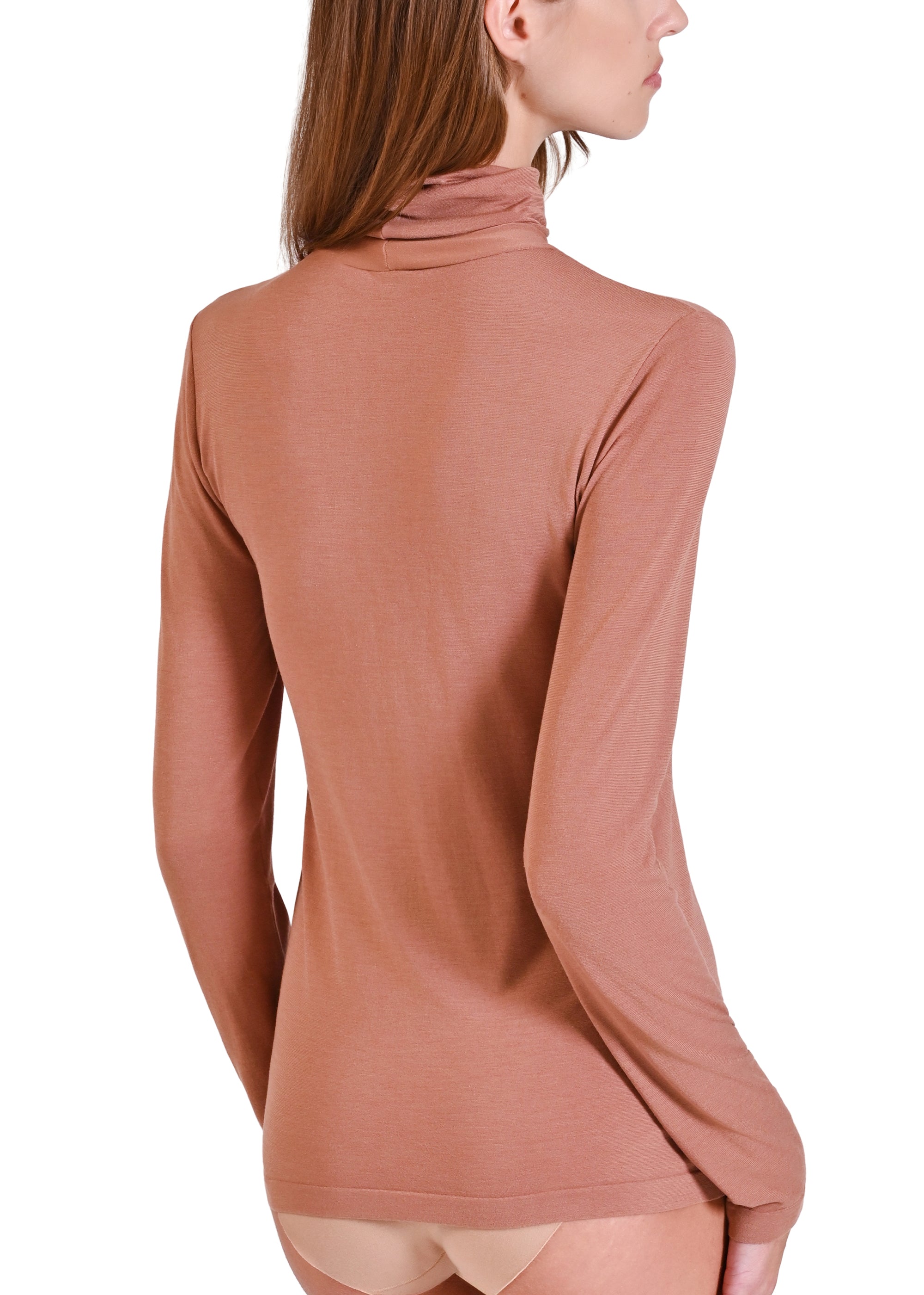 MAGLIA MODAL E SETA COLLO ALTO