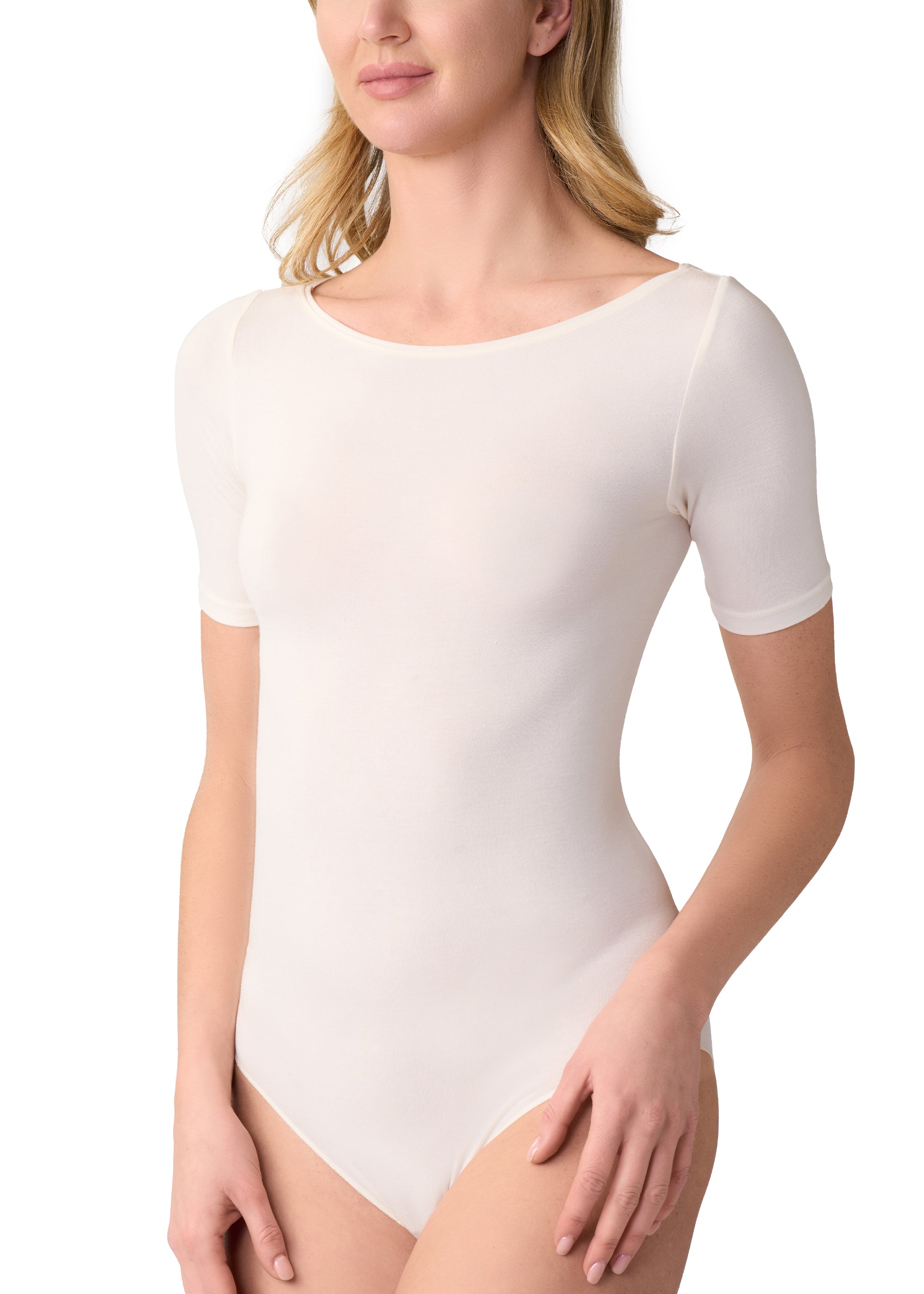 BODY MODAL E SETA MANICA CORTA