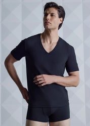 T-SHIRT MAN SCOLLO V ELASTICIZZATO