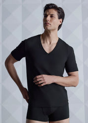 T-SHIRT MAN SCOLLO V ELASTICIZZATO