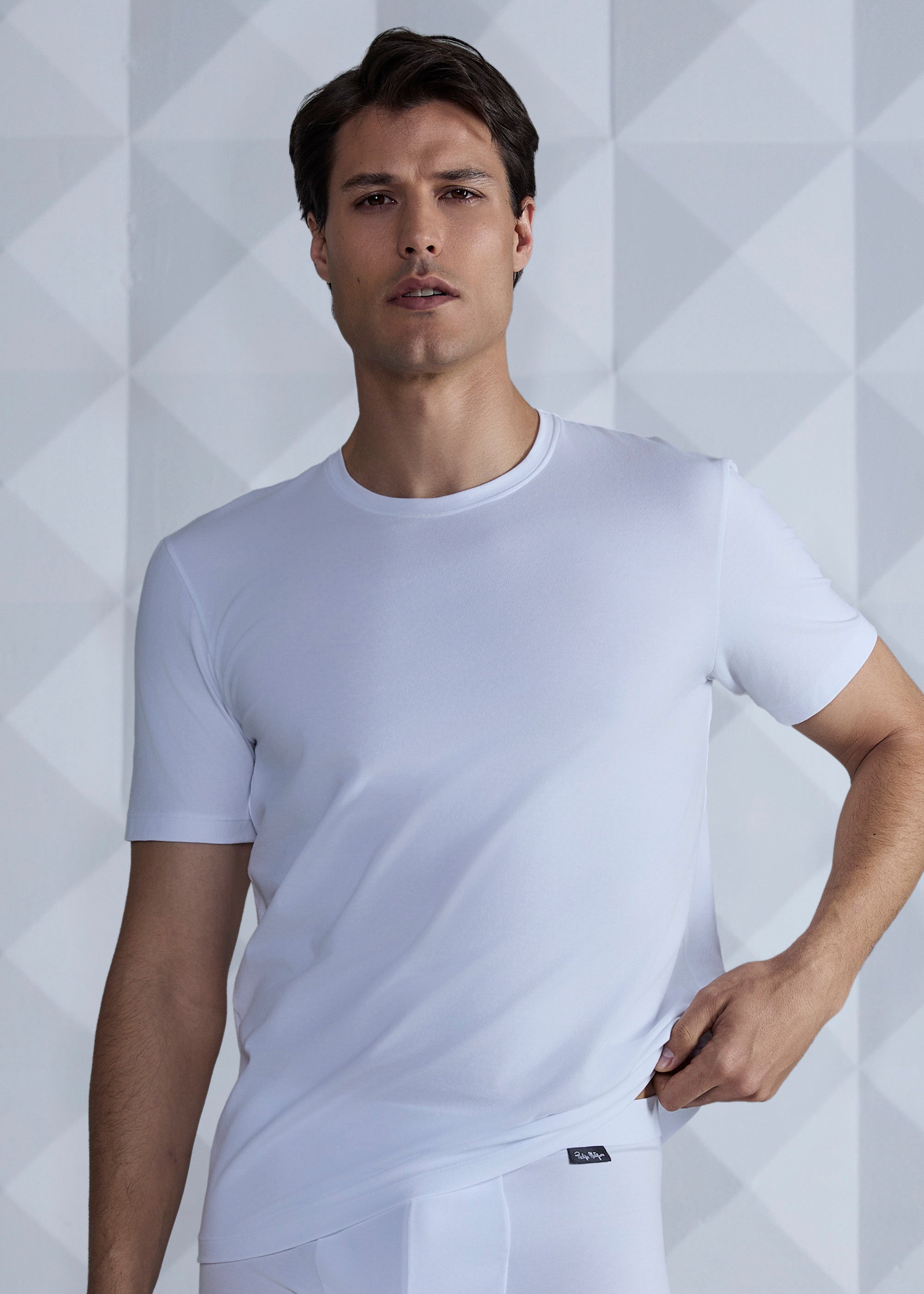 T-SHIRT MAN GIROCOLLO ELASTICIZZATO