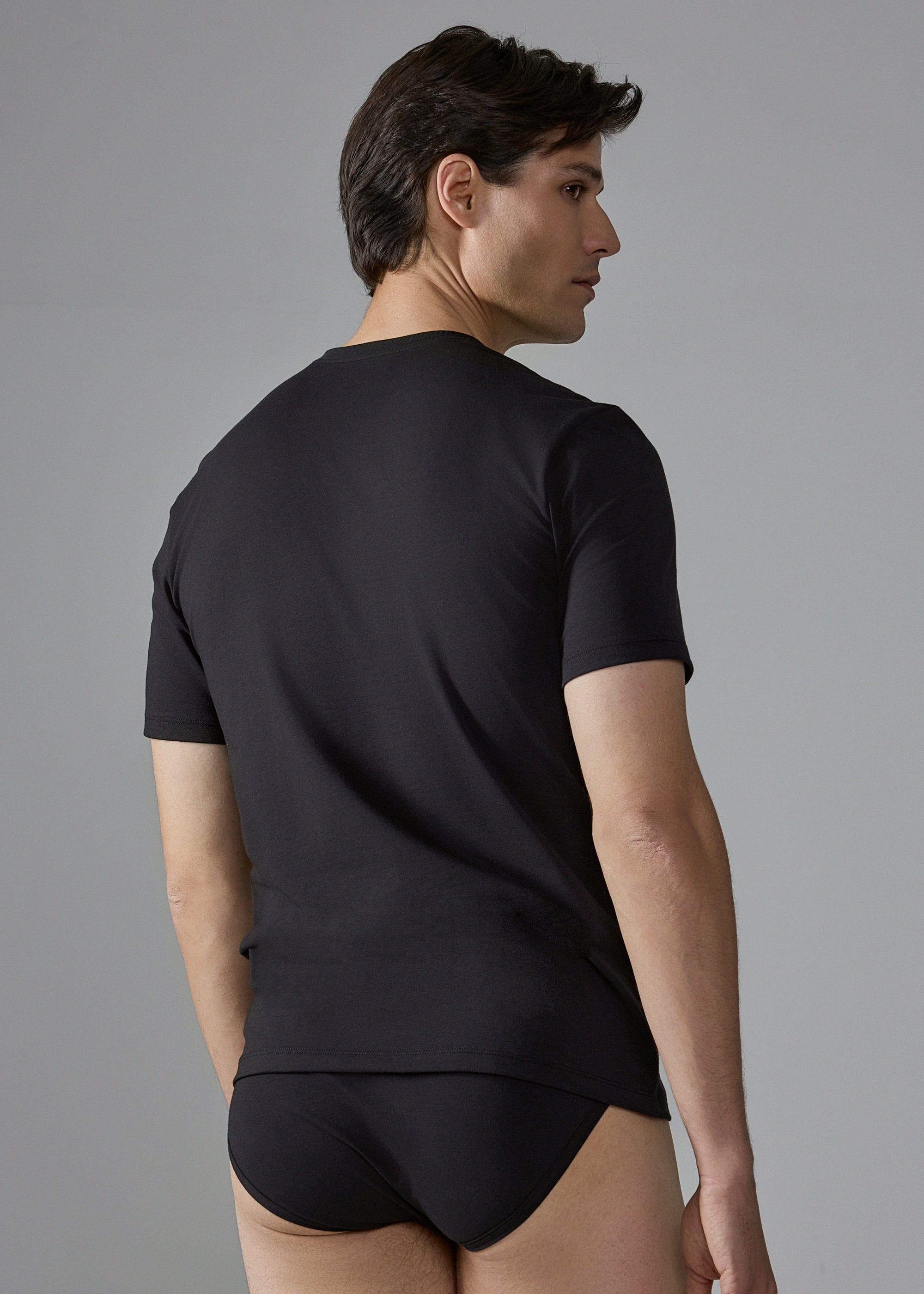 T-SHIRT MAN GIROCOLLO ELASTICIZZATO