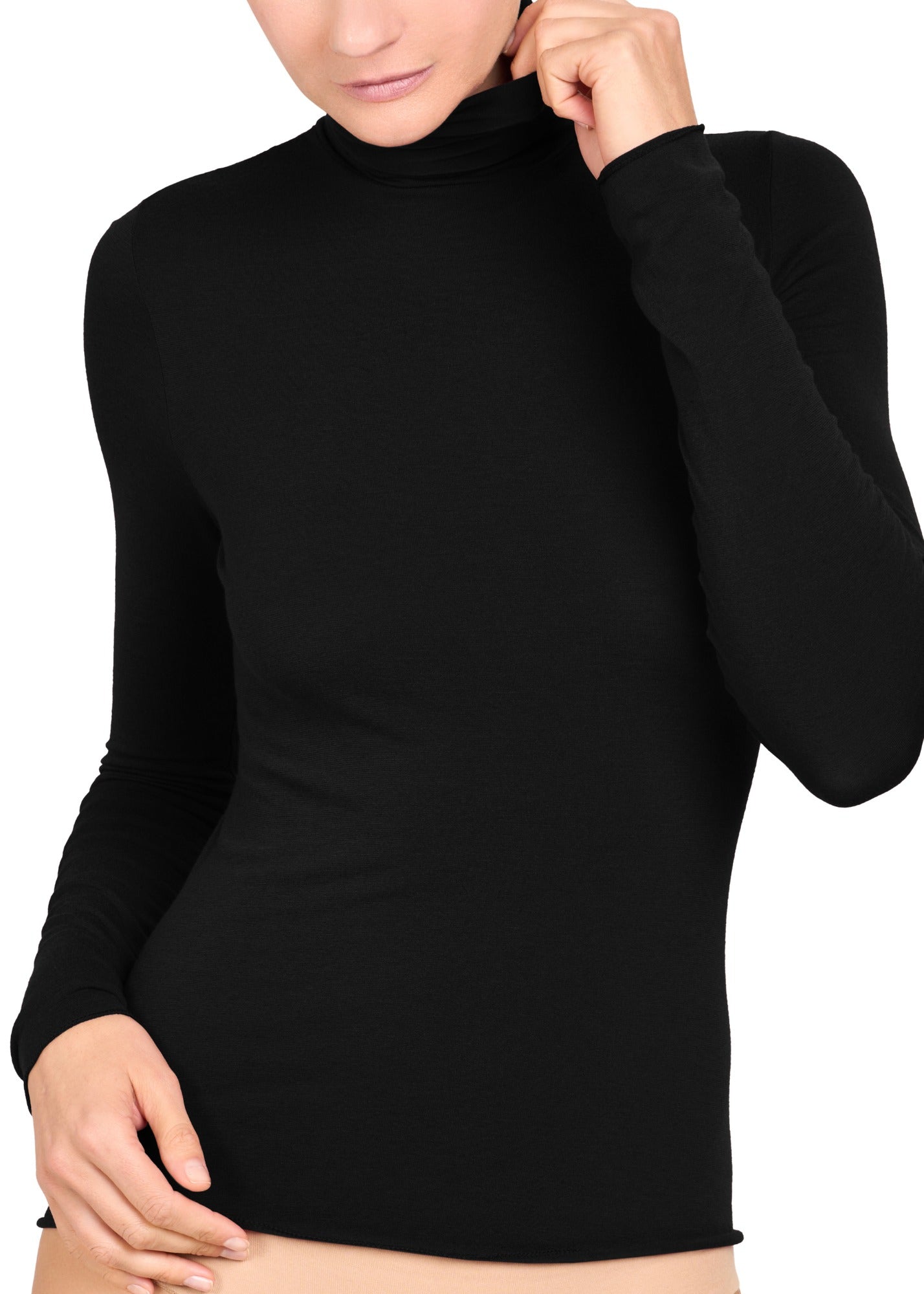 MAGLIA LEGER CON CACHEMIRE COLLO ALTO
