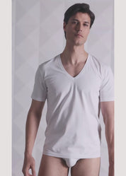 T-SHIRT MAN SCOLLO V ELASTICIZZATO