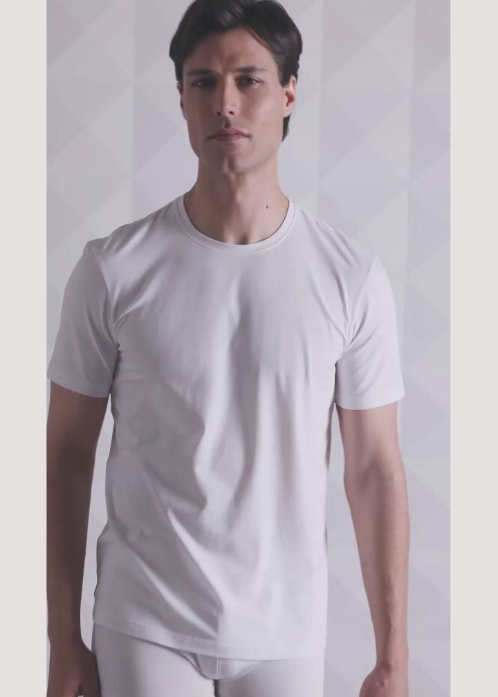 T-SHIRT MAN GIROCOLLO ELASTICIZZATO